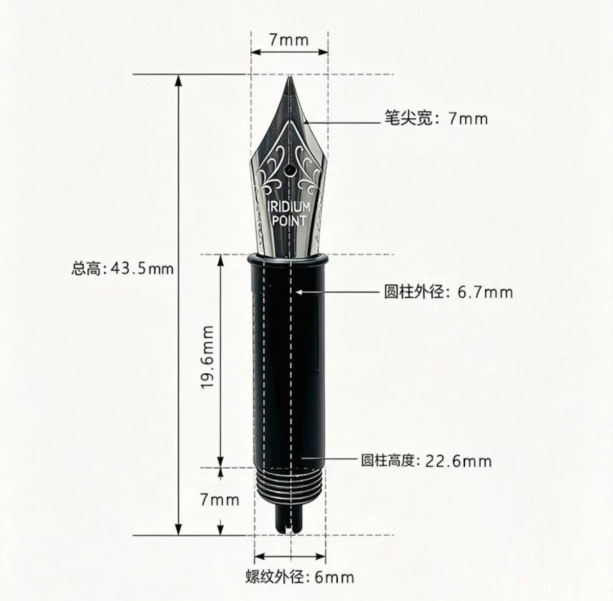 AIBISHENG Ti200 Hand-carved Craters Titanium Fountain Pen