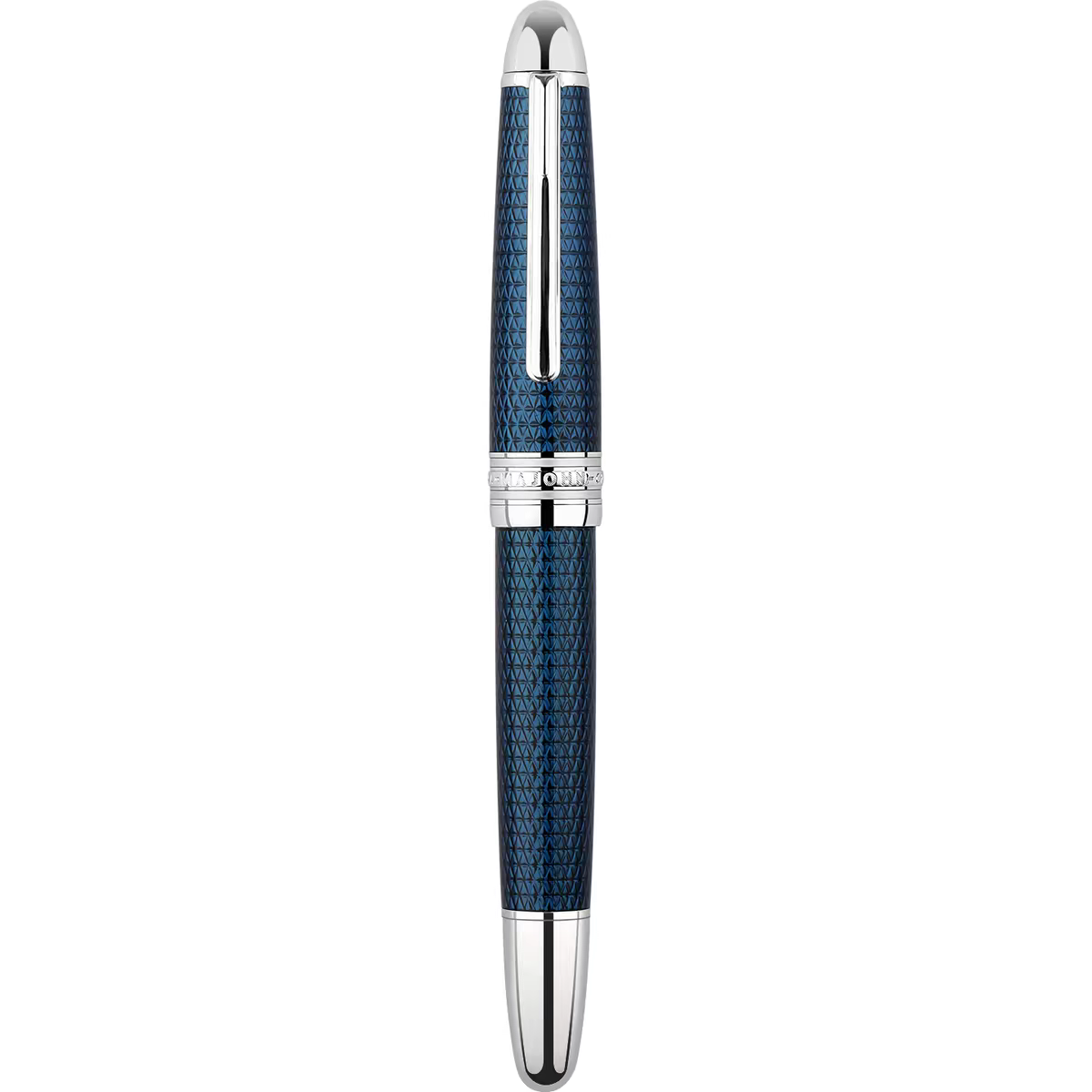 MAJOHN P136 Fountain Pen with 3D Metallic Pattern Encased in Twilight-Blue Resin