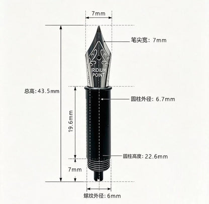 AIBISHENG Ti200 Hand-carved Craters Titanium Fountain Pen