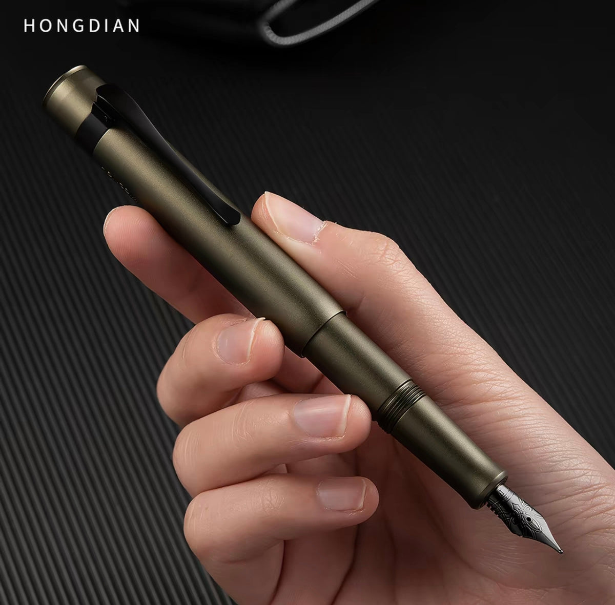 HONG DIAN M2 Mini Fountain Pen M Nib Short Travel Pen