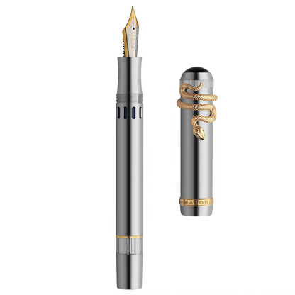MAJOHN Ti-P137 Titanium Alloy Fountain Pen With a Cutout Ink-viewing Window