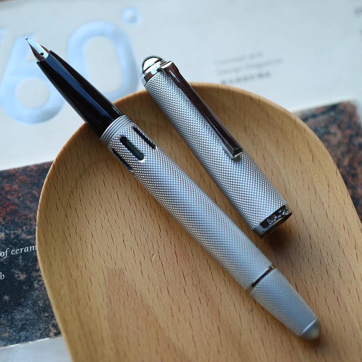 MAJOHN B27 Plaid Pattern Fountain Pen