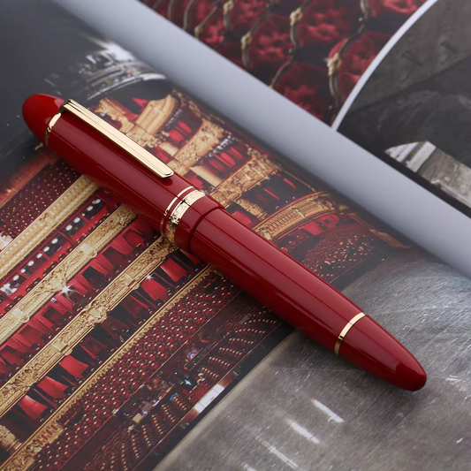 MAJOHN P141 Fountain Pen With #8 Dual-tone Gold Nib Resin Body And an Ink-viewing Window