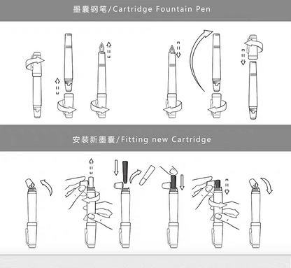 MAJOHN X1 Twist-retractable Nib Cartridge Fountain Pen